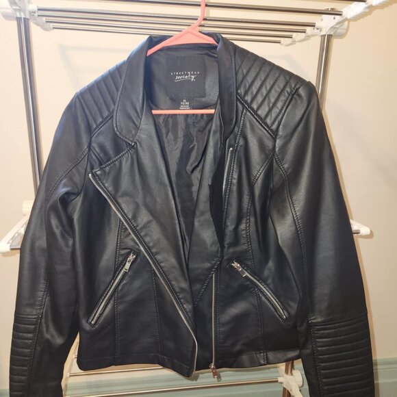 Black Faux Leather Jacket - Picture 1 of 1